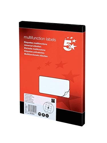 Image of 2 X Labels Laser Copier and Inkjet 8 per Sheet 105x74mm [800 Labels]
