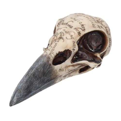 Image of Nemesis Now Edgar's Raven Skull Figurine 25cm Ivory