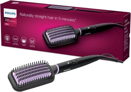 Image of Philips StyleCare Essential straightening brush - including tourmaline ceramic coating for shiny, straight hair (model BHH880/00)/cable length 1.8 m