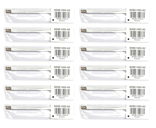 Image of Pentel BXLM1002-A2 Pack of 12 Refills x2 for IZee Ballpoint Pen with Cap BX460 1 mm Black
