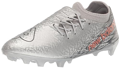 Image of New Balance Unisex-Adult Furon Dispatch Fg V7+ Soccer Shoe, Silver/Brighton Grey/Copper, 7.5 UK