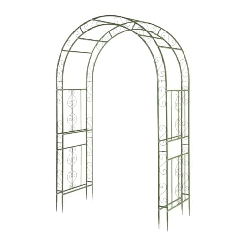 Image of Bonnlo Garden Arch Metal Strong, Outdoor Garden Archway for Climbing Plants, Durable Devorations Arches for Backyard, Wedding Party, 132W X 213H (Olive Green)