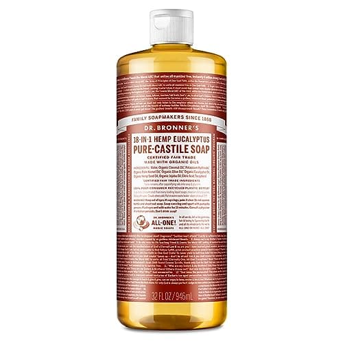 Image of Dr. Bronner's OLEU32 Pure-Castile Liquid Soap - Eucalyptus 32oz.