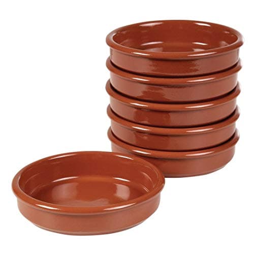 Image of Tapas Dishes 12cm x 6 Terracotta Ceramic Tapas Dishes 12cm Capacity 371.7 cm³