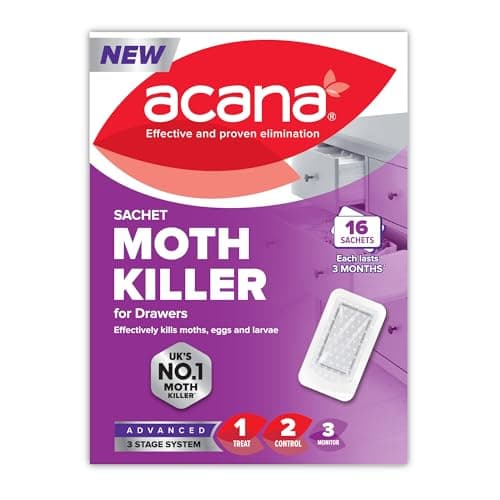 Image of Acana Sachet Moth Killer 16 Pack- For Drawers & Storage- Protects Clothing & Bedding- Lasts 3 Months