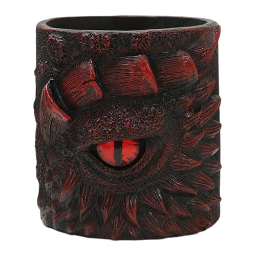 Image of Ahuuen Plant Pot - Dragon Eye Flower Pot - Decorative Resin Garden Vase for Decoration Home Greenery Indoor Desk Balcony Display Patio