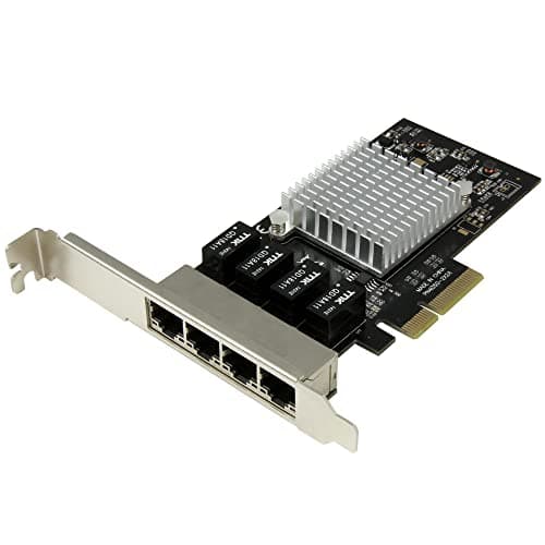 Image of StarTech.com 4 Port PCIe Network Card - RJ45 Port - Intel i350 Chipset - Ethernet Server / Desktop Network Card - Dual Gigabit NIC Card (ST4000SPEXI)