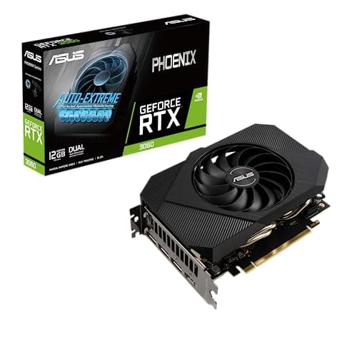 Image of ASUS Phoenix NVIDIA GeForce RTX 3060 V2 Gaming Graphics Card- PCIe 4.0, 12GB GDDR6 memory, HDMI 2.1, DisplayPort 1.4a, Axial-tech Fan Design, Protective Backplate, Dual ball fan bearings, Auto-Extreme