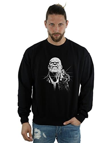 Image of Marvel Men's Avengers Infinity War Fierce Thanos Sweatshirt Black Medium