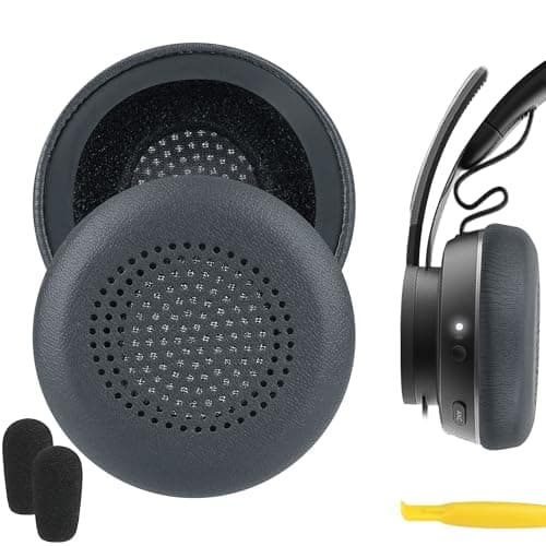 Image of Geekria Replacement Ear Pads for Logitech Zone Wireless/Plus/900 Headset (Do Not Fit Zone Wired/750/Wireless 2) Headphones Ear Cushions (Titanium)