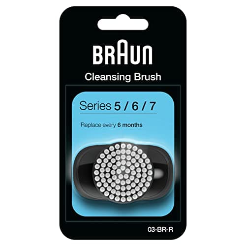 Image of Braun EasyClick ORIGINAL Cleansing Brush Refill For Series 5, 6 and 7 Electric Shaver, Cleans, Exfoliates and Refines Your Skin, For New Generation, White