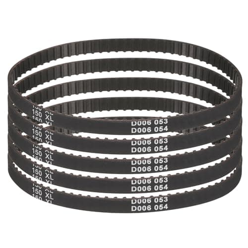 Image of sourcing map 5pcs 150XL 037 Timing Belt 75 Teeth Rubber Geared Cogged Belt, 0.37" Width, 0.20" Pitch Mechanical Replacement Belts