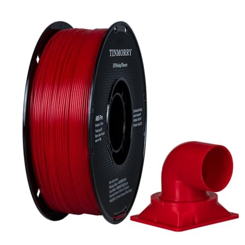 Image of TINMORRY ABS Filament 1.75 mm, ABS (Pro) 3D Printer Filament 1 kg, Good Heat Resistance, Strong & Durable, Dimensional Accuracy ± 0.03 mm, Red