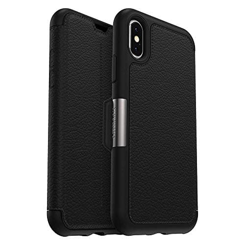 Image of OtterBox STRADA SERIES Case for iPhone Xs & iPhone X - Retail Packaging - SHADOW (BLACK/PEWTER)