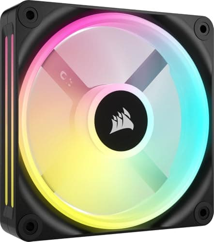 Image of Corsair iCUE LINK QX120 RGB 120mm Magnetic Dome RGB Single Fan - Black