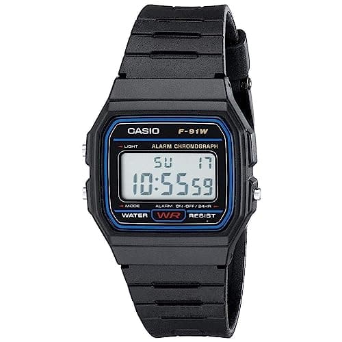 Image of Casio F91W-1 Classic Water Resistant Black Digital Wrist Watch,Resin Strap Band