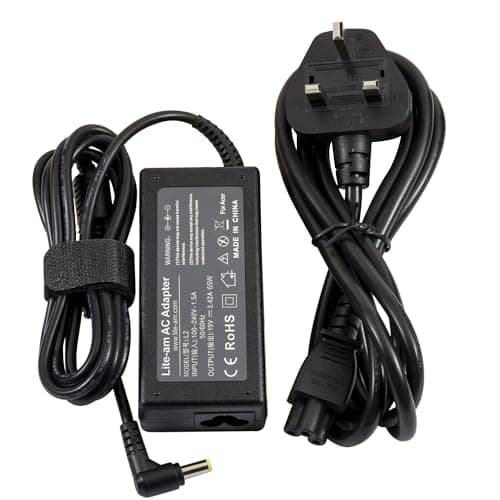 Image of Lite-am 65W AC Adapter Power Supply 19V 3.42A Laptop Charger with 5.5mm x 1.5/1.7mm L-Shape DC Tip Connector For Acer Aspire C22-760, C22-820, C22-1650 All-in-One Desktop