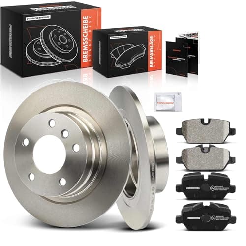 Image of Frankberg Brake Kit incl. 2x Brake Disc + 4x Brake Pad Rear Compatible with 3 Series E90 1 Series E87 1 Series E81 3 Series Coupe E92 Replace# 34216769271,34214031725