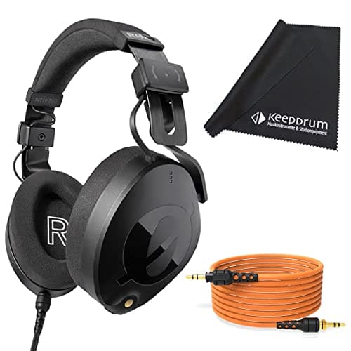 Image of RØDE Rode NTH-100 Studio Headphones + 2.4 m Cable Orange + Keepdrum Cloth