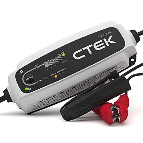 Image of CTEK CT5 Time to Go - Fully Automatic Battery Charger with Countdown Display (Charges, Maintains and Reconditions Car and Motorcycle Batteries) 12 V, 5 Amp