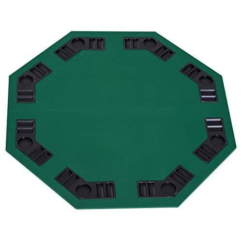 Image of HOMCOM 1.2m/48 Inches Foldable Poker Table Top 8 Players Blackjack Tables Chip Trays