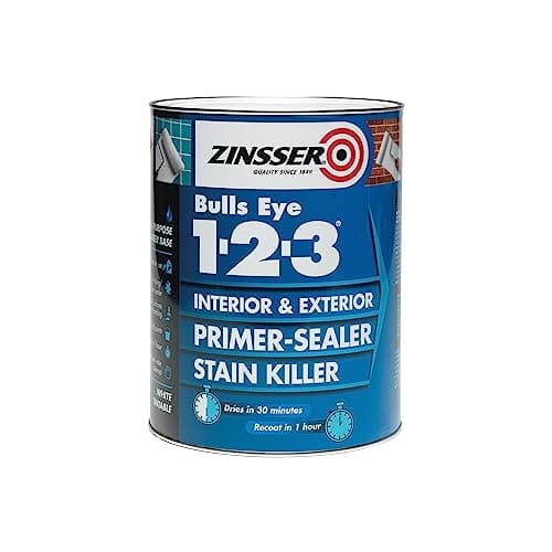 Image of Zinsser Bullseye 1-2-3 Primer-Sealer & Stain Killer 5 Litre White