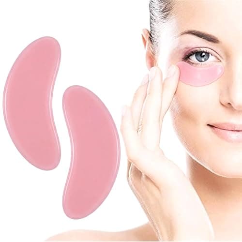 Image of LEOUEANR 2Pcs Reusable Silicone Eye Pads, Under Eye Patches Eye Gel Pads for Eyelash Extension Lift Tinting and Treatments