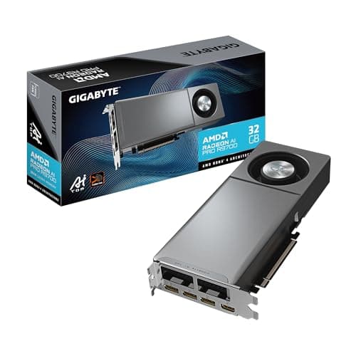 Image of Gigabyte Radeon AI PRO R9700 AI TOP 32G Graphics Card- 32GB GDDR6, 256 bit, PCI-E 5.0, 2920MHz Core Clock, 3 x DP, 1 x HDMI, GV-R9700AI TOP-32GD