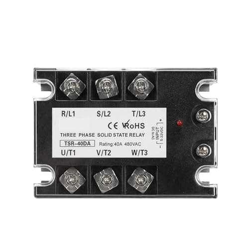 Image of TYEXCZARF Three Phase DC Control AC Solid State Relay Module 10A 25A 40A 60A 80A 100A 120A 150/200A SSR 5-32VDC to 24-480VAC Heat Sink(TSR-40DA)