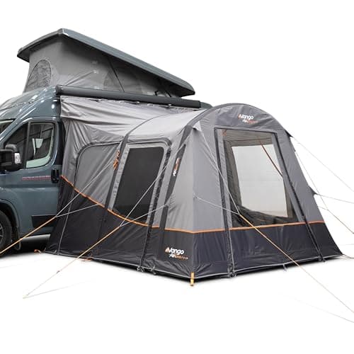 Image of Vango Faros III Air Drive Away Campervan Awning – Compact Inflatable AirBeam Awning, 4000mm 150D Waterproof Sentinel Active Fabric - Suitable for Campervans & Motorhomes (Mid (215-255cm))
