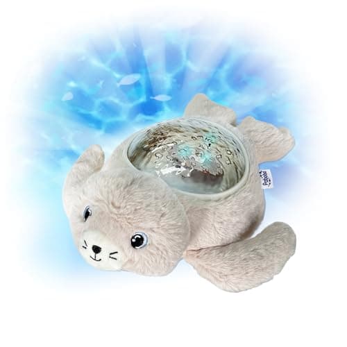 Image of Pabobo - Aqua Dream Seal Projector Night Light | Animated Underwater Projections | Soothing Sounds & Lulllabies | Automatic Shut-Off | Washable Plush