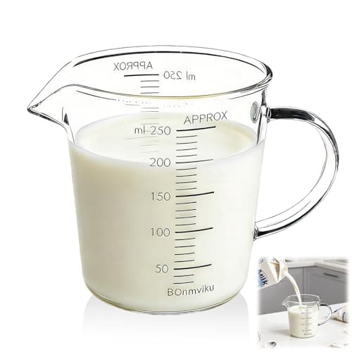 Image of DOJASOHILMI 250ml Small Measuring Jug, Anti-Drip Spout, for Baking, Cooking, Kitchen