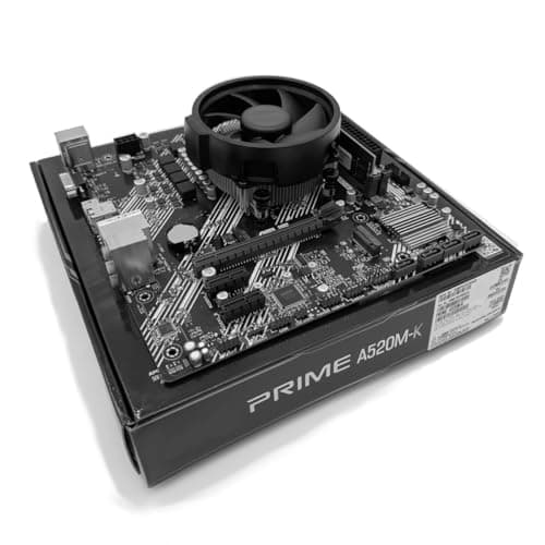 Image of Ryzen 5 5600G 3.9Ghz (Turbo 4.4Ghz) Six Core CPU, Prime A520M-K Motherboard & 4GB 3000Mhz DDR4 RAM Pre-Built Bundle