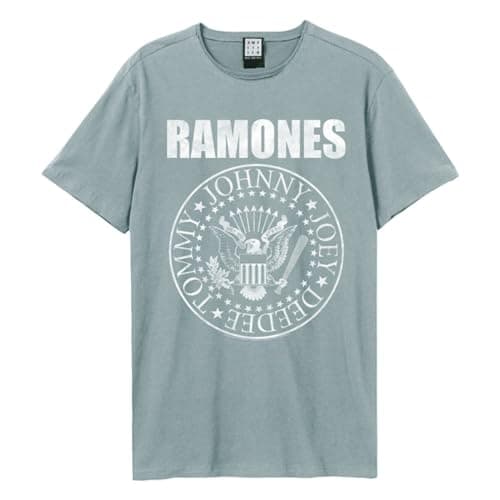 Image of Amplified Unisex Adult Ramones Logo T-Shirt (3XL) (Strange Blue)