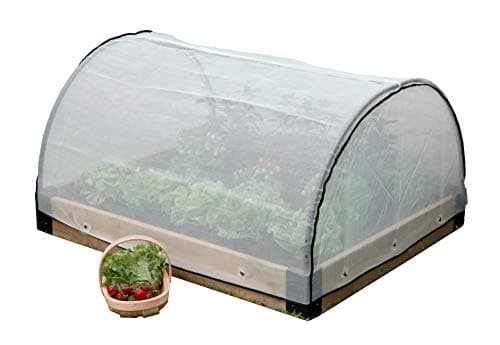 Image of Haxnicks Raised Bed Pest Protection Micromesh Cover | Ultra Fine Insect Netting | Aphids Carrot Fly Black Fly | 120x100x50 cm | Bed010104 (olive)