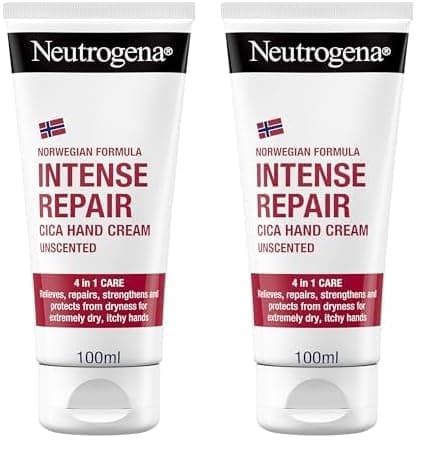 Image of Neutrogena Norwegian Formula Intense Repair Unscented Hand Cream (1 x 100ml), With Glycerin and Panthenol, Helps Protect Very Dry Hands for Instant Relief with Long Lasting Care (Pack of 2)