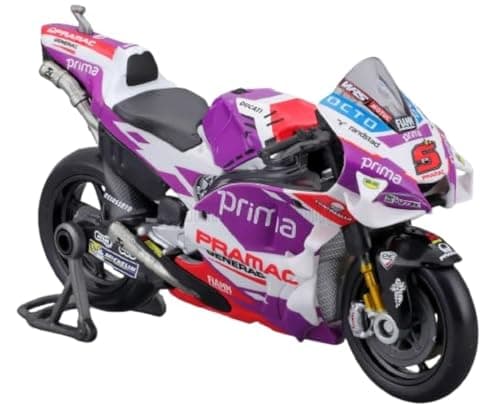 Image of Maisto DUCATI PRAMAC (2022) (#5 ZARCO) Motorbike - 1:18 Scale - Incredibly Detailed Die-Cast Replica Collectible Model Motorcycle