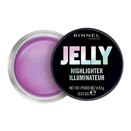 Image of Rimmel London Jelly Highlighter, Long-lasting and Water Based Bouncy Formula for Dewy Skin Look, 20 Candy Queen (Rose Gold), 7.75 ml