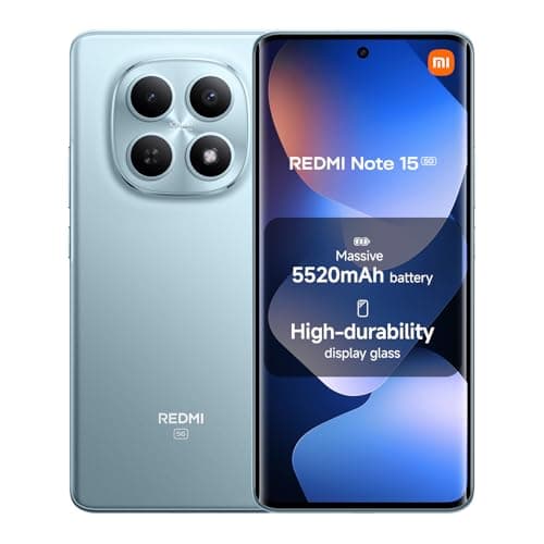Image of XIAOMI Redmi Note 15 5G, Smartphone 8+256 GB, Ultra-slim Design, IP65 Water Resistance, 108MP Super-clear Camera, 6.77" FHD+ Display, Glacier Blue, Warranty 2 years, Charger Not Included