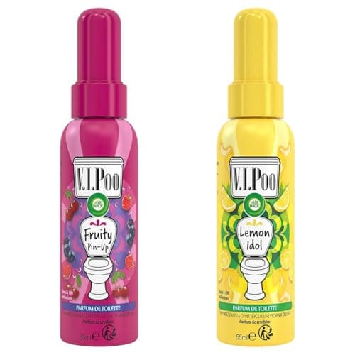 Image of Air Wick V.I.Poo Anti-Odour Toilet Spray: Fruity Pin Up + Lemon Idol – Pack of 2