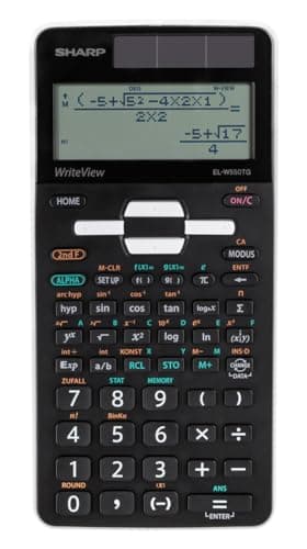 Image of SHARP EL-W550TG Scientific Calculator (D.A.L. input, Solar, WriteView) Black