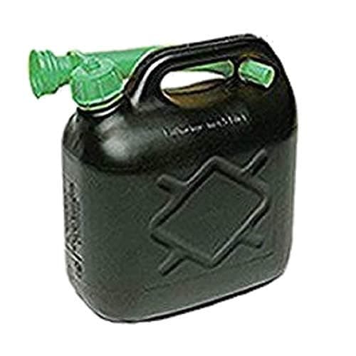 Image of Opticare® 5 Litre Black Plastic Petrol Jerry Can Container For Storage Fuel Diesel Oil Container Can Canister With Flexible Pouring Spout Strong Robust 5L