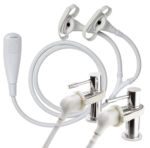 Image of Croydex Removeable Push-Fit Secura Bath Shower Set, White