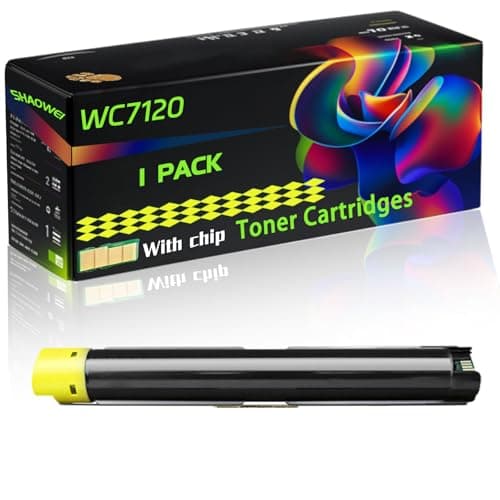 Image of WC7120 Compatible for Xerox Toner Cartridges 006R01457 006R01458 006R01459 006R01460 WorkCentre 7120 7125 7220 7220i 7225 7225i Printers, High Yield Alternatives Reliable Printing (Yellow)