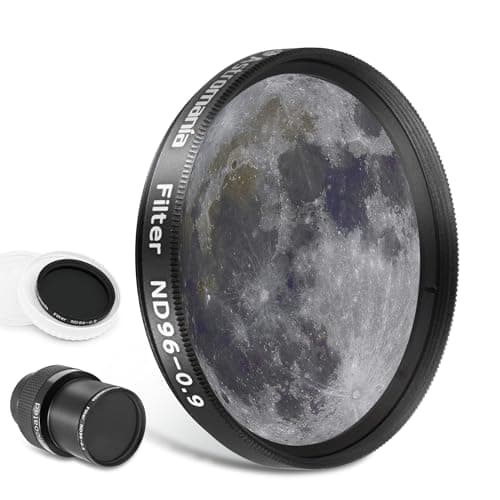 Image of Astromania Telescope Moon Filter 2 inch, Neutral Density Telescope Filter ND96-0.9 with 13% Light Transmission Reduces Moon Glare&Enhances Lunar Crater Detail, Work with Telescope Accepts 2" Eyepieces