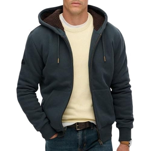 Image of Superdry Borg Lined Full Zip Sweatshirt S