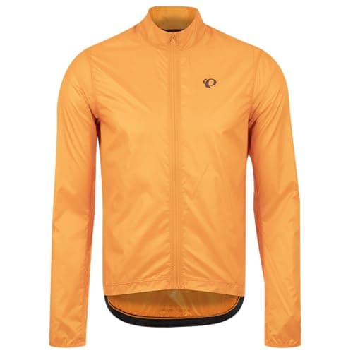 Image of PEARL IZUMI Men's Attack Barrier Jacket, Ultralight Fabric & Form Fitting Cycling Jacket With Water Repellent Treatment, Sunfire, X-Large