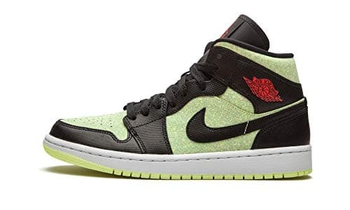Image of Jordan WMNS Air 1 Mid Se Barely Volt/Chile Red Womens Cv5276 003 - Size, Black/Chile Red-barely Volt, 4.5 UK