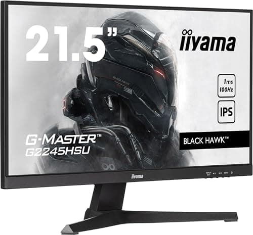 Image of iiyama G-Master G2245HSU-B2 21.5 inch 100Hz HD Gaming Display, 1ms (MPRT) IPS FreeSync, Full HD 1920x1080, HDMI/DP, 2 x USB