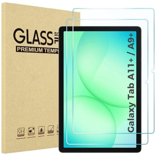 Image of ProCase 2 Pack Screen Protector for Galaxy Tab A11 Plus 2025 / Tab A9 Plus 11 Inch 2023, HD Tempered Glass 9H Film Guard for Tab A11+ / A9+ 5G 11"